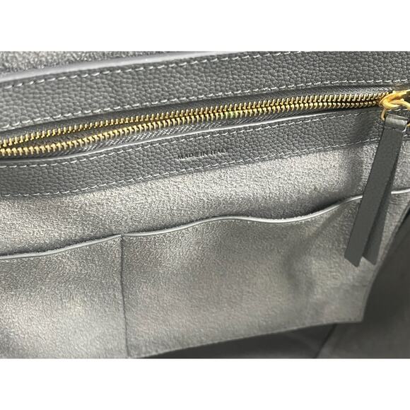 Auth CELINE Cabas Phantom Small With Belt Gray Soft grained calfskin - Picture 14 of 16